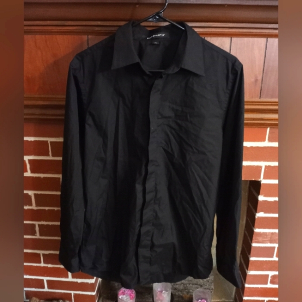 Design collective black button down shirt
